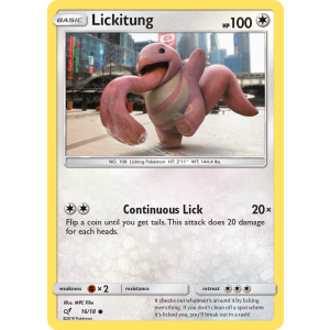 Lickitung 16/18 Pokemon TCG Sun & Moon Detective Pikachu