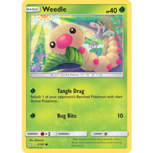 Weedle 2/181 Pokemon TCG Sun & Moon Team Up