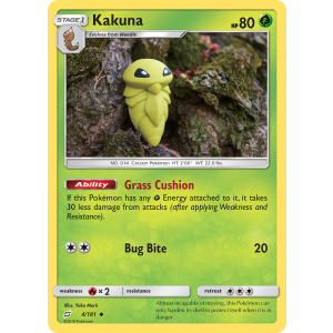 Kakuna 4/181 Pokemon TCG Sun & Moon Team Up