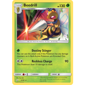 Beedrill 5/181 Pokemon TCG Sun & Moon Team Up