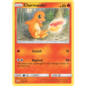 Charmander 11/181 Pokemon TCG Sun & Moon Team Up