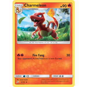 Charmeleon 13/181 Pokemon TCG Sun & Moon Team Up