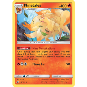 Ninetales 16/181 Pokemon TCG Sun & Moon Team Up