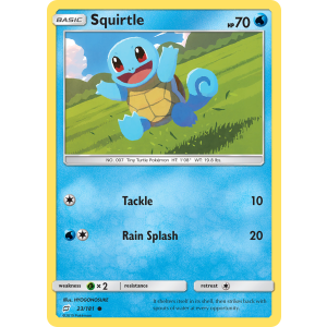 Squirtle 23/181 Pokemon TCG Sun & Moon Team Up