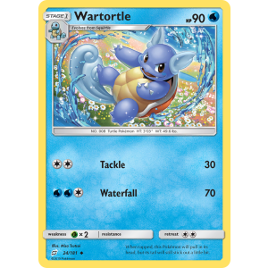 Wartortle 24/181 Pokemon TCG Sun & Moon Team Up