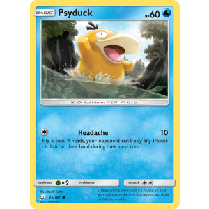 Psyduck 26/181 Pokemon TCG Sun & Moon Team Up