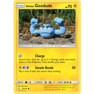 Alolan Geodude 35/181 Pokemon TCG Sun & Moon Team Up