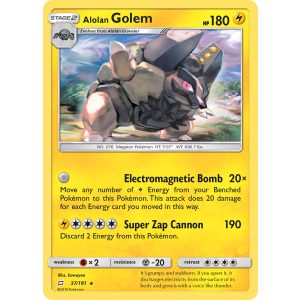 Alolan Golem 37/181 Pokemon TCG Sun & Moon Team Up