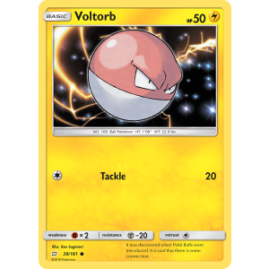 Voltorb 38/181 Pokemon TCG Sun & Moon Team Up