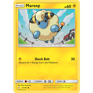 Mareep 41/181 Pokemon TCG Sun & Moon Team Up