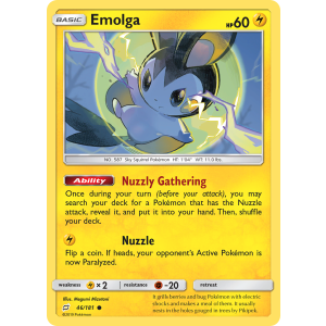 Emolga 46/181 Pokemon TCG Sun & Moon Team Up