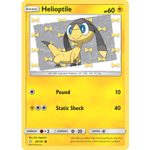 Helioptile 49/181 Pokemon TCG Sun & Moon Team Up