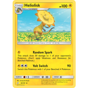 Heliolisk 50/181 Pokemon TCG Sun & Moon Team Up