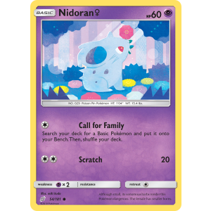 Nidoran 54/181 Pokemon TCG Sun & Moon Team Up