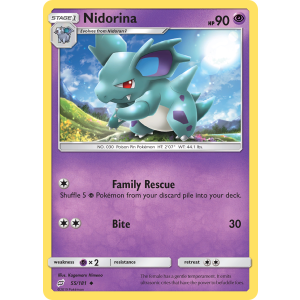 Nidorina 55/181 Pokemon TCG Sun & Moon Team Up