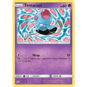 Tentacool 60/181 Pokemon TCG Sun & Moon Team Up