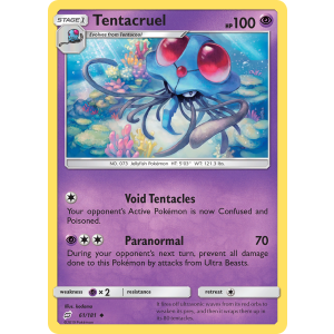 Tentacruel 61/181 Pokemon TCG Sun & Moon Team Up