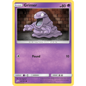 Grimer 62/181 Pokemon TCG Sun & Moon Team Up