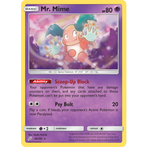 Mr. Mime 66/181 Pokemon TCG Sun & Moon Team Up