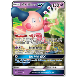 Rare Holo GX Mr. Mime-GX 67/181 Pokemon TCG Sun & Moon Team Up