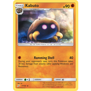 Kabuto 77/181 Pokemon TCG Sun & Moon Team Up