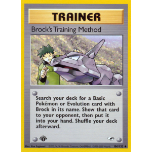 Brock's Training Method 106/132 Pokemon TCG Gym Gym Heroes