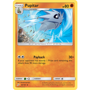 Pupitar 80/181 Pokemon TCG Sun & Moon Team Up