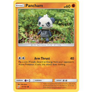 Pancham 81/181 Pokemon TCG Sun & Moon Team Up