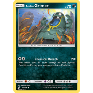 Alolan Grimer 83/181 Pokemon TCG Sun & Moon Team Up