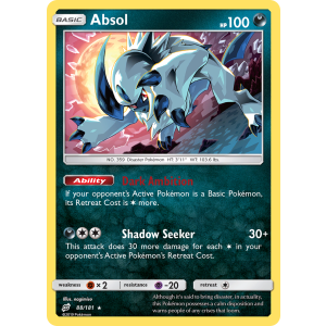 Rare Holo Absol 88/181 Pokemon TCG Sun & Moon Team Up