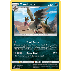 Mandibuzz 93/181 Pokemon TCG Sun & Moon Team Up