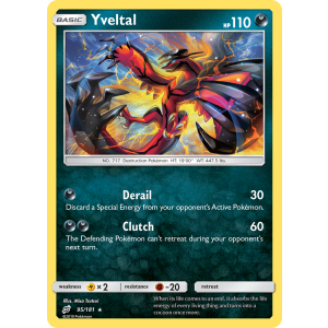 Rare Holo Yveltal 95/181 Pokemon TCG Sun & Moon Team Up