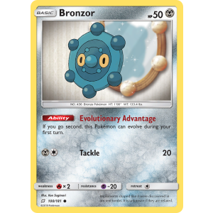 Bronzor 100/181 Pokemon TCG Sun & Moon Team Up