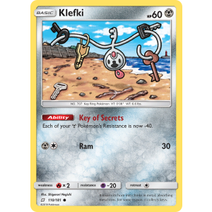 Klefki 110/181 Pokemon TCG Sun & Moon Team Up