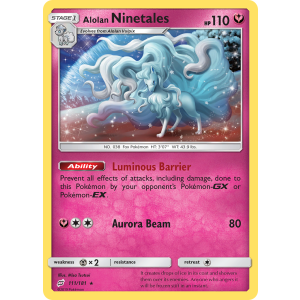 Rare Holo Alolan Ninetales 111/181 Pokemon TCG Sun & Moon Team Up