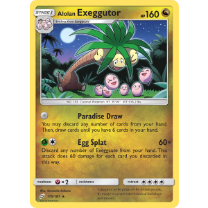 Alolan Exeggutor 115/181 Pokemon TCG Sun & Moon Team Up