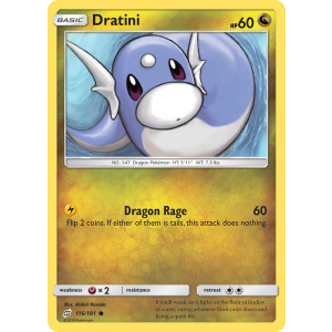 Dratini 116/181 Pokemon TCG Sun & Moon Team Up