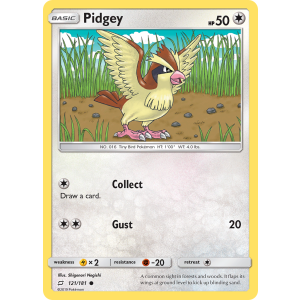 Pidgey 121/181 Pokemon TCG Sun & Moon Team Up