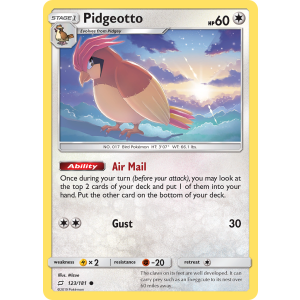 Pidgeotto 123/181 Pokemon TCG Sun & Moon Team Up