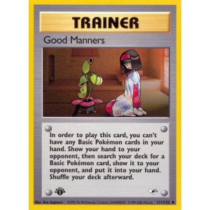 Good Manners 111/132 Pokemon TCG Gym Gym Heroes