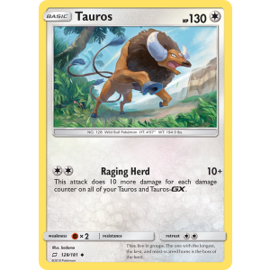 Tauros 129/181 Pokemon TCG Sun & Moon Team Up