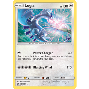 Rare Holo Lugia 131/181 Pokemon TCG Sun & Moon Team Up