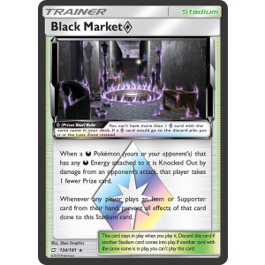 Rare Prism Star Black Market 134/181 Pokemon TCG Sun & Moon Team Up