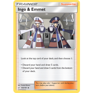 Ingo & Emmet 144/181 Pokemon TCG Sun & Moon Team Up