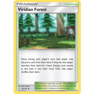 Viridian Forest 156/181 Pokemon TCG Sun & Moon Team Up