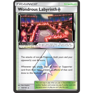 Rare Prism Star Wondrous Labyrinth 158/181 Pokemon TCG Sun & Moon Team Up