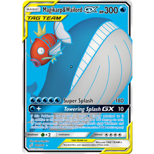 Rare Ultra Magikarp & Wailord-GX 160/181 Pokemon TCG Sun & Moon Team Up