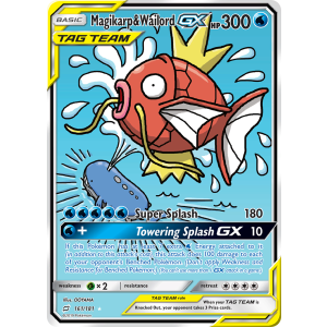 Rare Ultra Magikarp & Wailord-GX 161/181 Pokemon TCG Sun & Moon Team Up