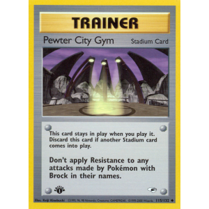 Pewter City Gym 115/132 Pokemon TCG Gym Gym Heroes