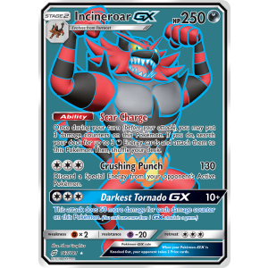 Rare Ultra Incineroar-GX 167/181 Pokemon TCG Sun & Moon Team Up